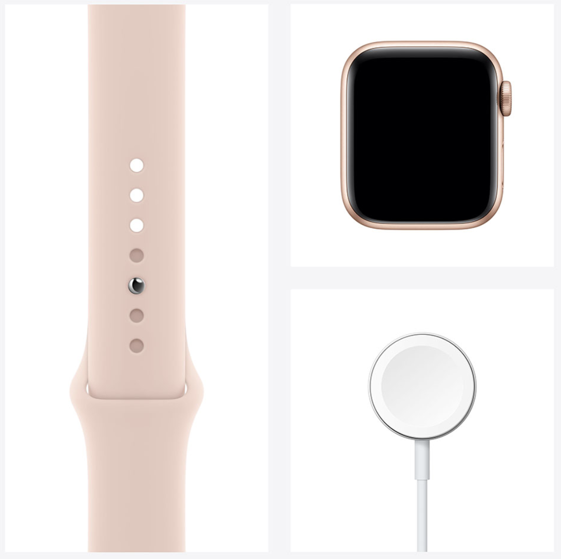 Часы Apple Watch Series 6 GPS 44mm Aluminum Case with Sport Band Gold /  Pink Sand (Золотистый / Розовый песок) — Это Сервисный Центр